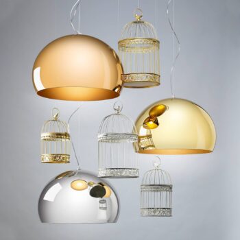 Kartell FL/Y závesné LED svietidlo, lesklý chróm