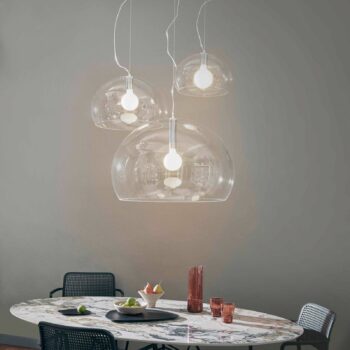 Kartell FL/Y závesné LED svietidlo, priehľadné