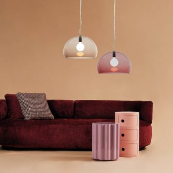 Kartell FL/Y závesné svietidlo, Ø 52 cm, hnedá
