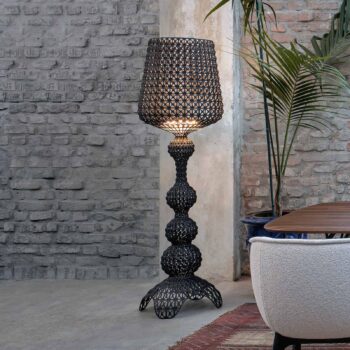 Kartell Kabuki – stojaca LED lampa, čierna