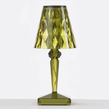 Kartell LED stolová lampa na batérie Batéria, 26 cm, zelená, IP54