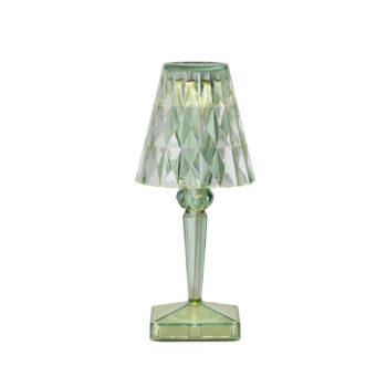 Kartell LED stolová lampa na batérie Batéria, 30 cm, mätovo zelená, IP54