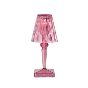 Kartell LED stolová lampa na batérie Batéria, 30 cm, ružová, IP54