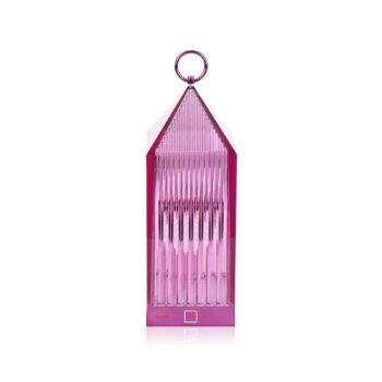 Kartell Lantern LED dobíjacia stolová lampa, fialová, recyklovaná, IP54