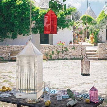 Kartell Lantern stolná LED lampa, červená IP54