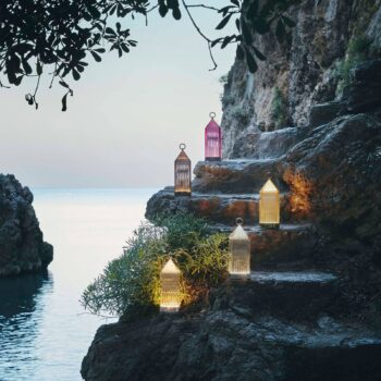 Kartell Lantern stolná LED lampa, červená IP54