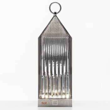 Kartell Lantern stolná LED lampa, dymová sivá IP54