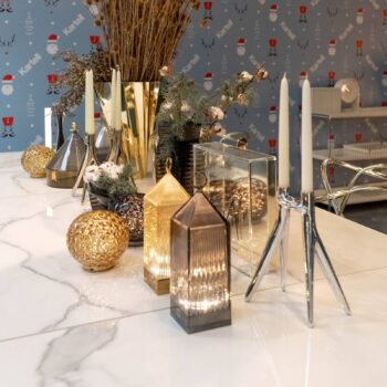 Kartell Lantern stolná LED lampa, dymová sivá IP54