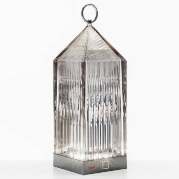 Kartell Lantern stolná LED lampa, dymová sivá IP54