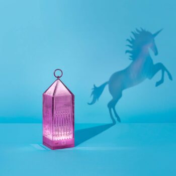 Kartell Lantern stolná LED lampa, fialová IP54