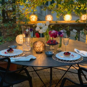 Kartell Mini Planet stolná lampa bat., priehľadná