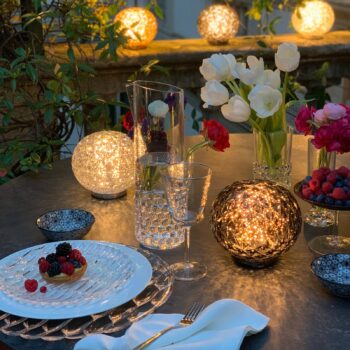 Kartell Mini Planet stolná lampa na batérie, žltá