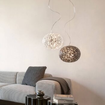 Kartell Planet – závesné LED, dymové sivé