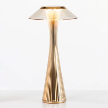 Kartell Space dizajnérska stolná LED lampa, zlatá