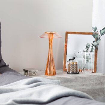 Kartell Space – dizajnérska stolná LED lampa, meď
