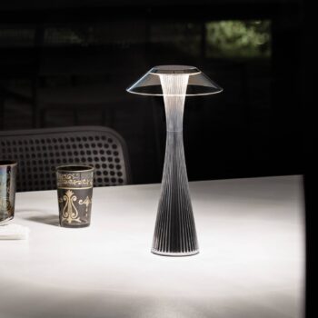 Kartell Space – dizajnérska stolná LED lampa titán