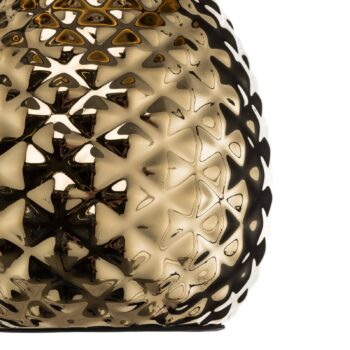 Keramická stolná lampa Pineapple čierno-zlatá