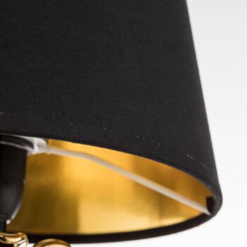 Keramická stolná lampa Pineapple čierno-zlatá