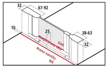 Kermi Kyvné dvere Cada XS 1WL 1000x2000 960-1010 STR.LESK číre+Clean CK1WL10020VPK