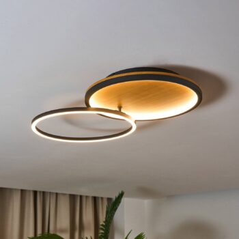 Kiru LED stropné svietidlo, borovica, dĺžka 63,2 cm, drevo