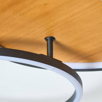 Kiru LED stropné svietidlo, borovica, dĺžka 87,4 cm, 2 svetlá, drevo