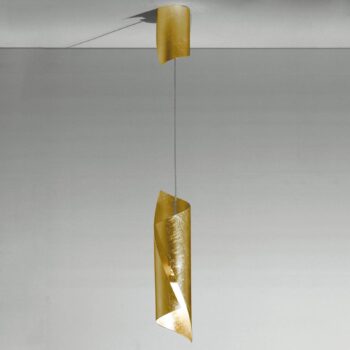 Knikerboker Hué LED závesná lampa 8x37 cm zlatý list