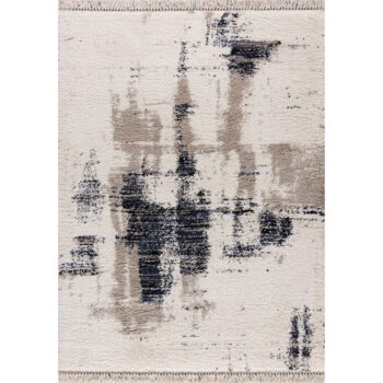 Koberec Boho krémová/modrá 160x230cm, 160 x 230 cm