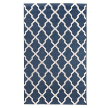 Koberec Cottage blue/ wool 160x230cm, 160 x 230 cm