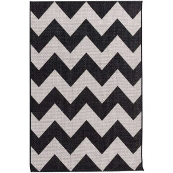 Koberec Modern Chevron black/wool 120 x 170 cm, 120x170cm