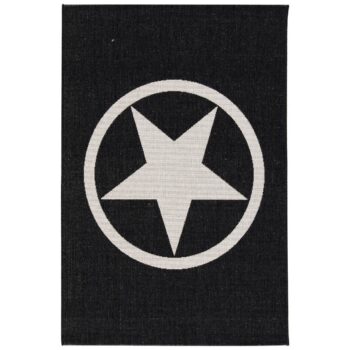 Koberec Modern Star black/wool, 120x170cm, 120 x 170 cm