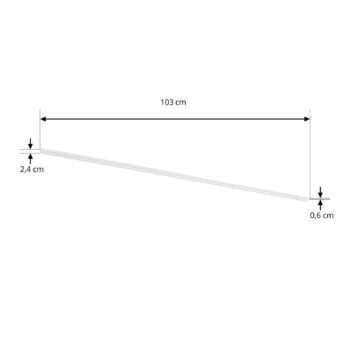 Koľajnica Lindby Lumaro, biela, hliník, dĺžka 103 cm