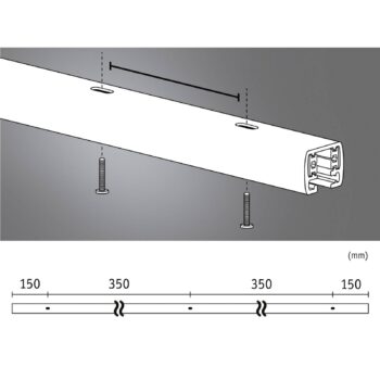 Koľajnica systému Paulmann URail, 100 cm, čierna matná