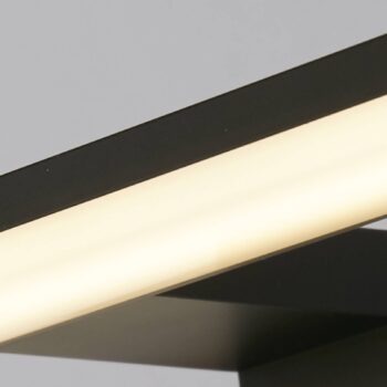 Kos LED zrkadlové svetlo, šírka 40 cm, čierny hliník IP44