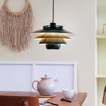Kovová závesná lampa Dyberg Larsen Ejka, zelená