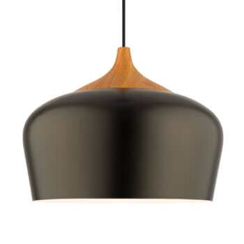 Kovová závesná lampa Voltige v čiernej