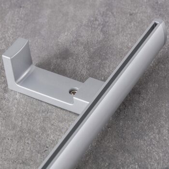 Kovový nástenný držiak na stropnú lištu Premium silver - sada, 2,6/2,3 x 8,3/8,1 x 3,7/3,3 cm