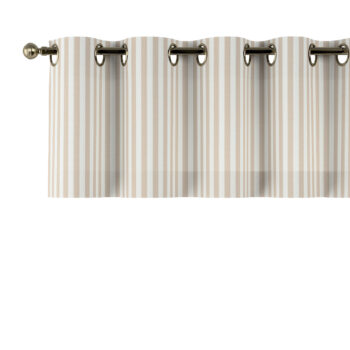 Krátky záves na kolieskach, béžovo-biele prúžky, 260 x 40 cm, Quadro, 136-07