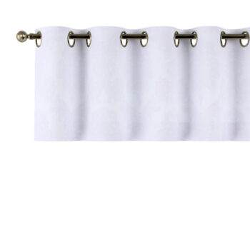 Krátky záves na kolieskach, biela tkanina s vytkaným ornamentom , 260 x 40 cm, Damasco, 613-00