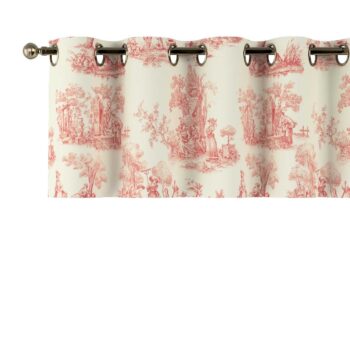 Krátky záves na kolieskach, bordový vzor na svetlobéžovom podklade, 260 x 40 cm, Avinon, 132-15