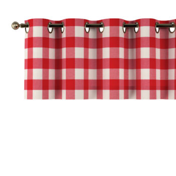 Krátky záves na kolieskach, červeno-biele veľké káro, 130 x 40 cm, Quadro, 136-18