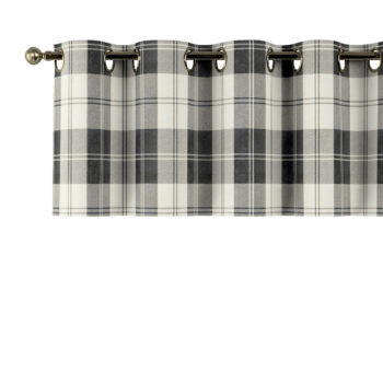 Krátky záves na kolieskach, čierno - biele káro, 260 x 40 cm, Edinburg, 115-74