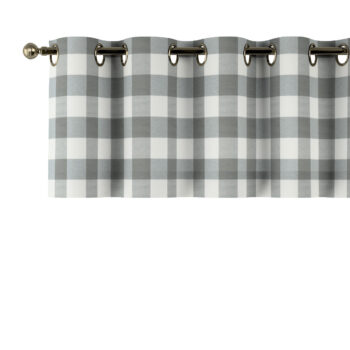 Krátky záves na kolieskach, sivo-biele veľké káro, 260 x 40 cm, Quadro, 136-13