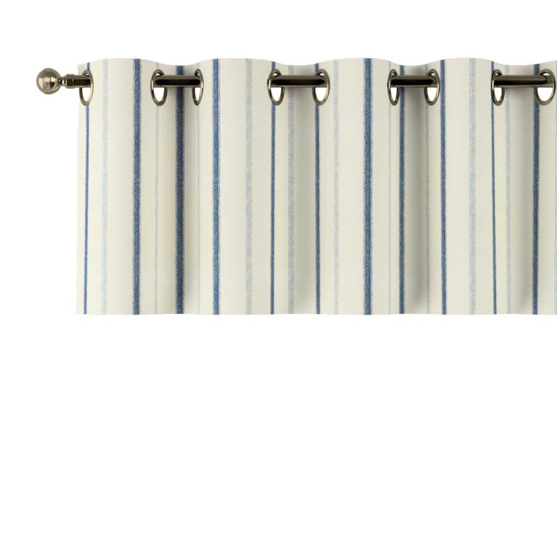 Krátky záves na kolieskach, svetlo a tmavomodrý pásik na svetlobéžovom podklade, 260 x 40 cm, Avinon, 129-66 Krátky záves na kolieskach, svetlo a tmavomodrý pásik na svetlobéžovom podklade, 260 x 40 cm, Avinon, 129-66