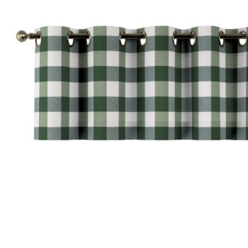 Krátky záves na kolieskach, zelená a biela kocka (5,5x5,5cm), 260 x 40 cm, Quadro, 144-36