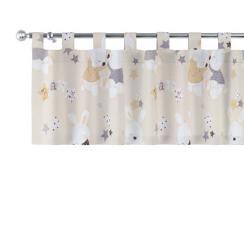 Krátky záves na pútkach, Králiky na krémovom podklade, 390 x 40 cm, Adventure, 141-85