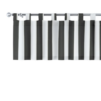 Krátky záves na pútkach, bielo-čierne pásy, 260 x 40 cm, Vintage 70's, 137-53