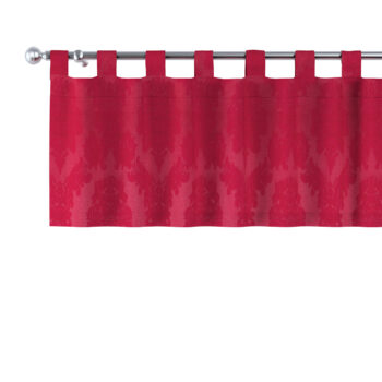 Krátky záves na pútkach, bordová tkanina s vytkaným ornamentom , 130 x 40 cm, Damasco, 613-13