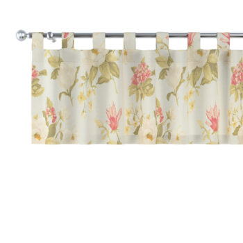 Krátky záves na pútkach, duże kwiaty na niebieskim tle, 390 x 40 cm, Londres, 143-86