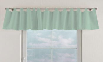 Krátky záves na pútkach, eukaliptovo zelená, 260 x 40 cm, Loneta, 133-61