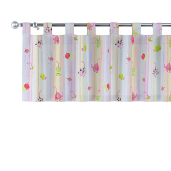 Krátky záves na pútkach, farebné zvieratka na farebnom pozadí, 390 x 40 cm, Výpredaj, 151-05